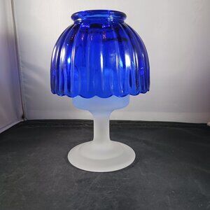 LE Smith Vintage Cobalt Blue Fairy Lamp